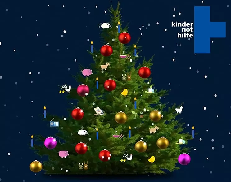 Weihnachtsbaum - Logo der Kindernothilfe